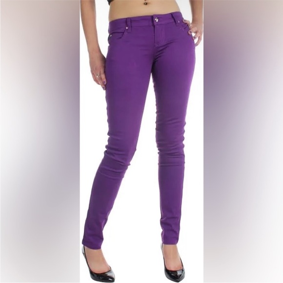 Tripp NYC Purple Skinny Jeans Size 7 - Picture 4 of 4